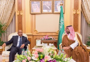 سمو ولي ولي العهد يجتمع مع وزير دفاع أثيوبيا ويبحثان فرص التعاون الثنائي