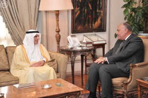 وزير الخارجية يلتقي نظيره المصري